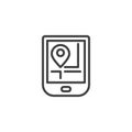 GPS Device line icon