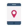 Gps device Line vector icon which can easily modify or edit Royalty Free Stock Photo