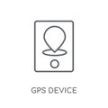 Gps device linear icon. Modern outline Gps device logo concept o