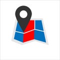 Gps glyph flat vector icon Royalty Free Stock Photo