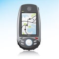 GPS Handheld Device Icon Royalty Free Stock Photo