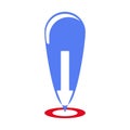 GPS icon in flat style. Navigation symbol Mark button design. Pointer address sign Royalty Free Stock Photo