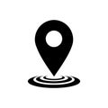 GPS icon vector logo design. Map pointer icon. Pin location symbol Royalty Free Stock Photo