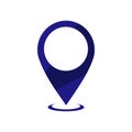 GPS icon vector logo design. Map pointer icon. Pin location symbol Royalty Free Stock Photo