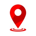 GPS icon vector logo design. Map pointer icon. Pin location symbol