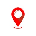 GPS icon vector logo design. Map pointer icon. Pin location symbol Royalty Free Stock Photo