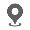Gps, locate, location icon. Gray vector graphics