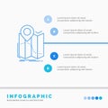 gps, location, map, navigation, route Infographics Template for Website and Presentation. Line Blue icon infographic style vector Royalty Free Stock Photo