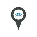 Gps location marker pin pointer signal tower icon