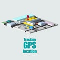 Gps locations isomatric design