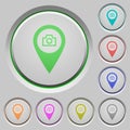 GPS map location snapshot push buttons