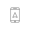 GPS, Map, Navigation, Direction Thin Line Icon Vector Illustration Logo Template. Suitable For Many Purposes.
