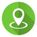 Gps, map, travel flat design vector icon Royalty Free Stock Photo