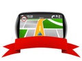 GPS navigation with blank ribbon