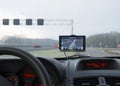 Gps navigation in car Royalty Free Stock Photo