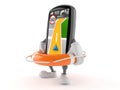 GPS navigation character holding life buoy
