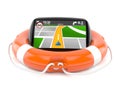 GPS navigation with life buoy