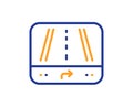 GPS navigation line icon. Road path sign. Vector Royalty Free Stock Photo