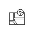 Gps navigation map cursor line icon Royalty Free Stock Photo