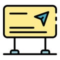 Gps navigation map icon color outline vector Royalty Free Stock Photo