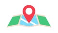 GPS Navigation Map with Location Pointer Icon, vector design Generative AI Royalty Free Stock Photo