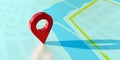 GPS navigation pointer, travel, route and place marker. Location pin icon on a map Royalty Free Stock Photo