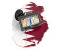 GPS navigation in Qatar, 3D rendering