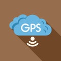 Gps navigation showing location using satellite signals