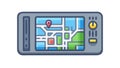 GPS Navigation System, Reliable Mapping and Accurate Guidance. vector design Generative AI Royalty Free Stock Photo