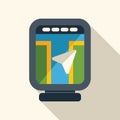 Gps navigation system showing location on screen with map and cursor icon Royalty Free Stock Photo