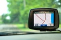 GPS Navigation in Travelling Car Royalty Free Stock Photo