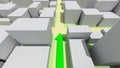 GPS navigation trip. Animation of the guide moving on the streets like in GPS navigators.