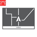 Gps navigator glyph icon Royalty Free Stock Photo