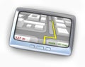 GPS navigator with map front view