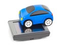 GPS navigator and toy car Royalty Free Stock Photo