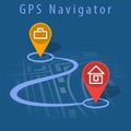 GPS navigator vector