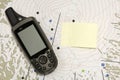 GPS and Note Royalty Free Stock Photo