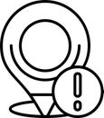 GPS Outline Vector Icon Royalty Free Stock Photo