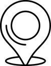 GPS Outline Vector Icon Royalty Free Stock Photo