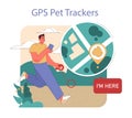 GPS Pet Trackers concept. Royalty Free Stock Photo