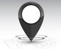 GPS pin checking location Black color on map