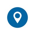 Gps pointer location round icon