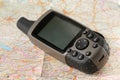 GPS receiver and a map