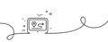 GPS route line icon. Road path sign. Continuous line with curl. Vector Royalty Free Stock Photo