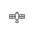 GPS satellite line icon