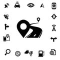 GPS Silhouette Icons Royalty Free Stock Photo