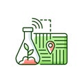 GPS soil sampling RGB color icon
