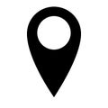 GPS solid icon. Location vector illustration isolated on white. Map pointer glyph style design, designed for web and app