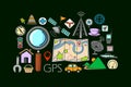 GPS system concept for web design template Royalty Free Stock Photo