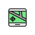 Gps, tablet, map icon. Simple color with outline vector elements of navigation icons for ui and ux, website or mobile application Royalty Free Stock Photo